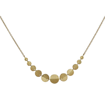 11 link contour disc necklace