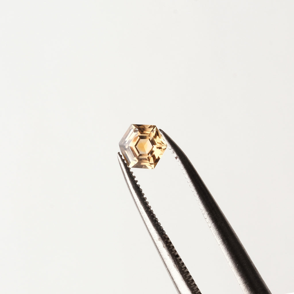Montana Sapphire peach hexagon S0031