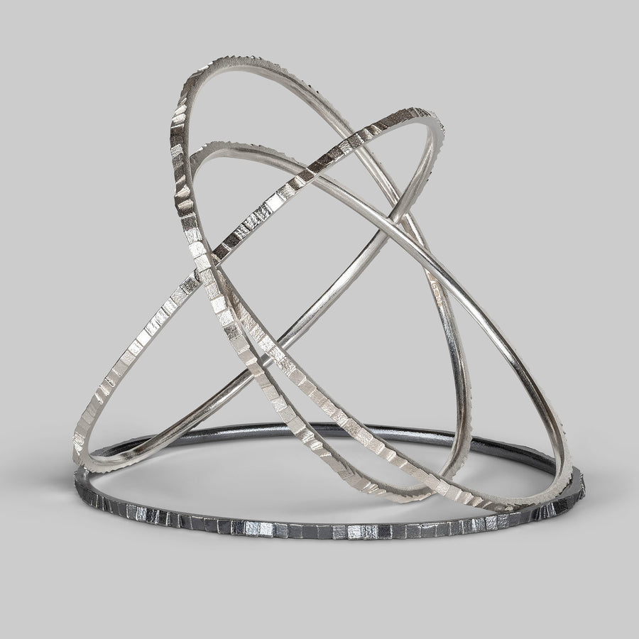2mm Square bangle -Silver