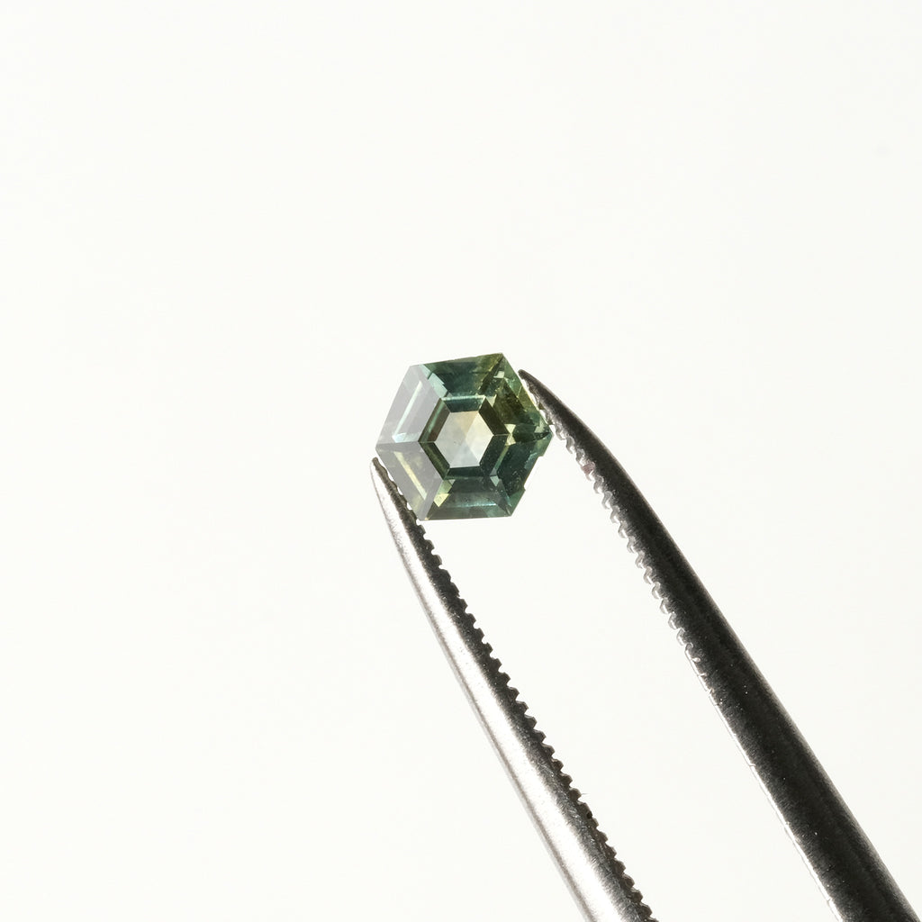 Montana Sapphire green hexagon S0029