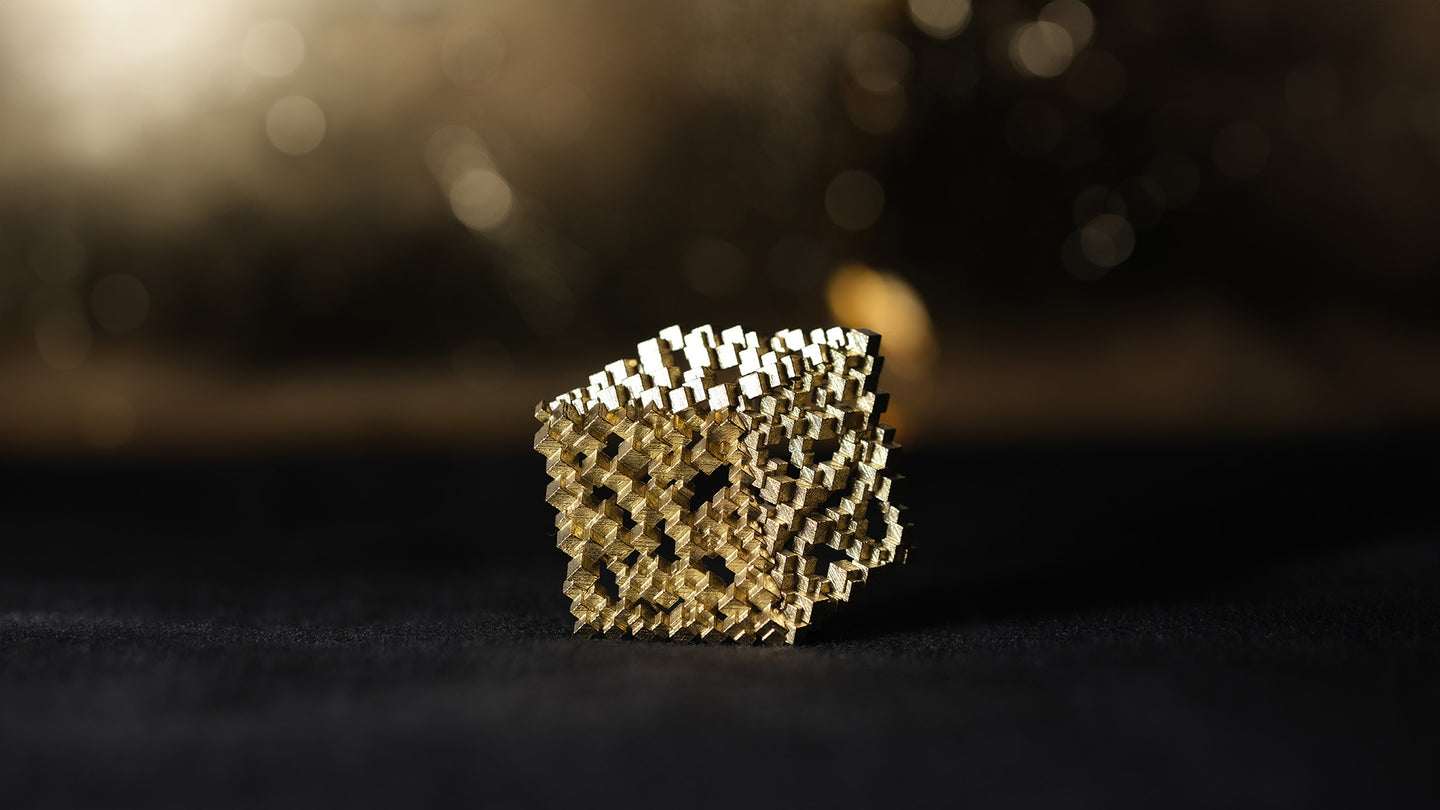 Jo Hayes Ward | Jewellery Designer London| Design led fine jewellery | Cubed Brooch | Collect 2024