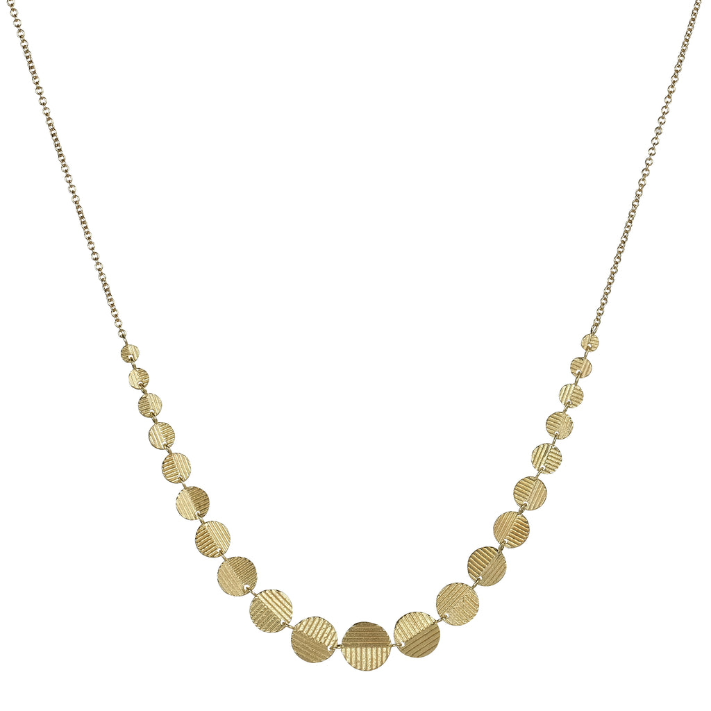 21 link contour disc necklace