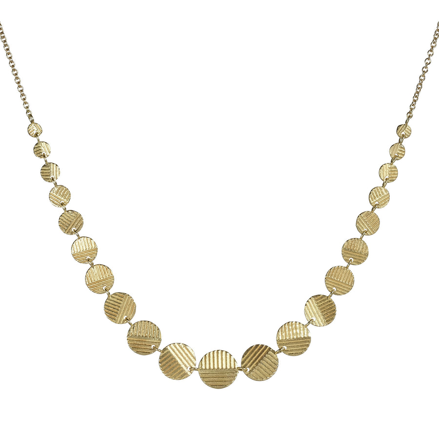 21 link contour disc necklace