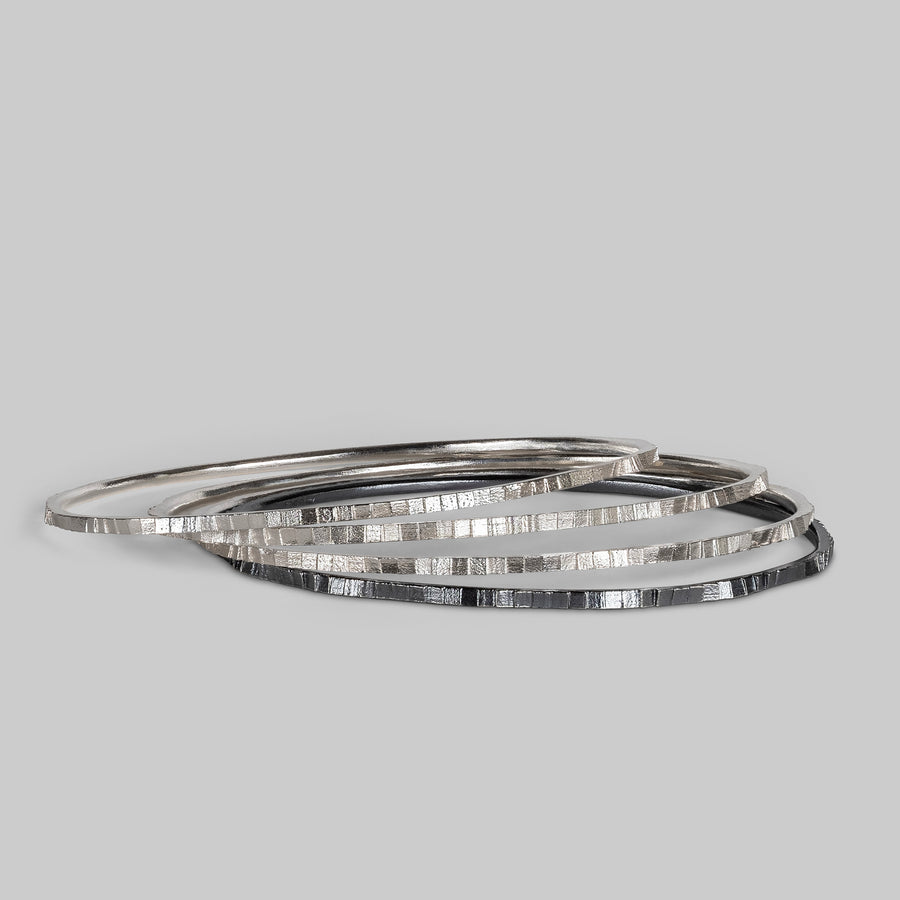 2mm Square bangle -Silver