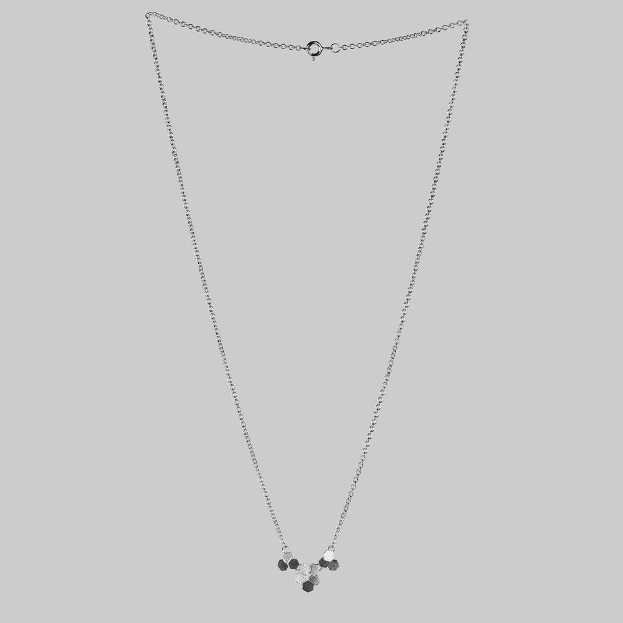 Three Chaos Hex Link necklace - Silver
