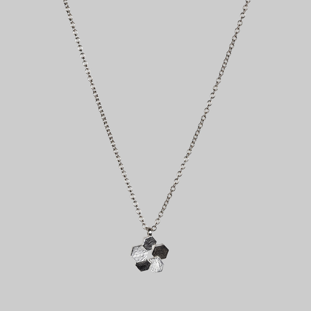 5 Chaos Hex Pendant - Silver