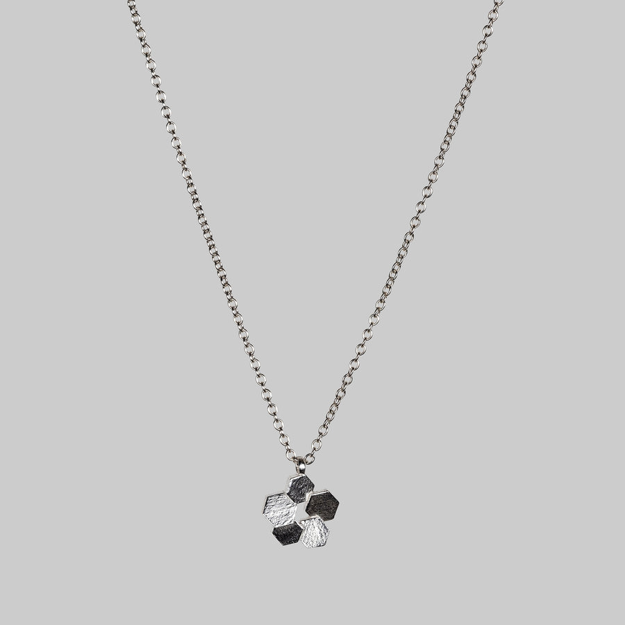 5 Chaos Hex Pendant - Silver