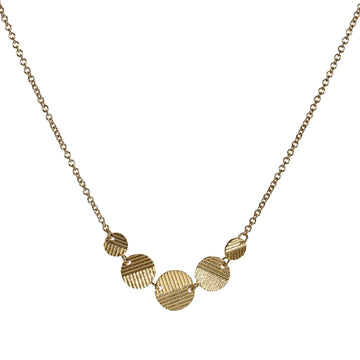 5 Graduated Contour Disc necklace