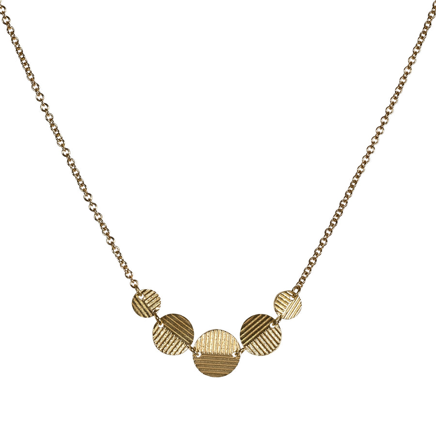 5 Graduated Contour Disc necklace