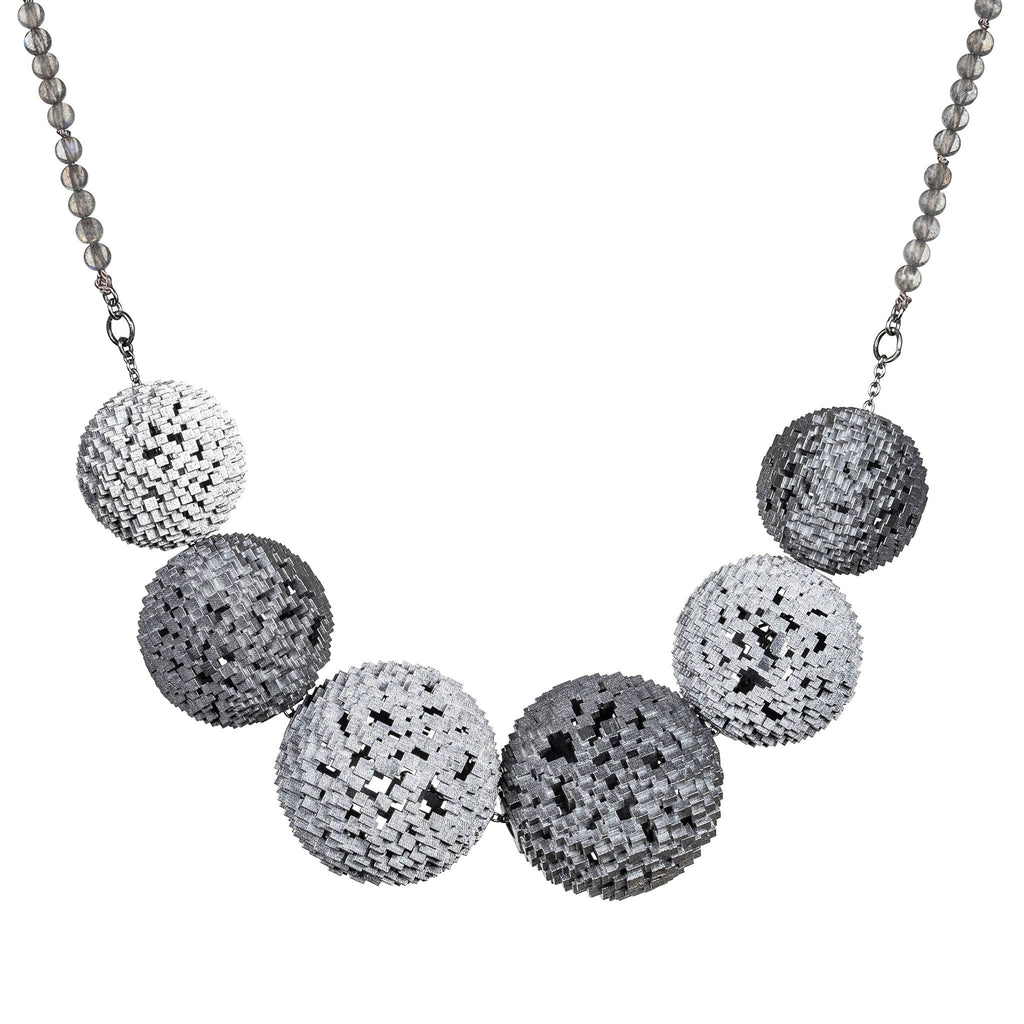 6 Bead Maxi Structural sphere necklace 