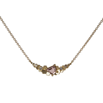 Jo Hayes Ward | Jewellery Designer London| Design led fine jewellery | Unique gems | Pink tourmaline hex necklace