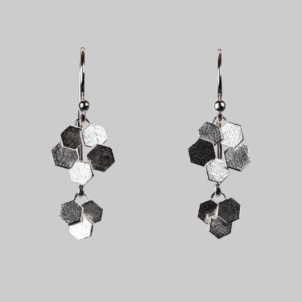 Double Chaos Hex Dangle earrings