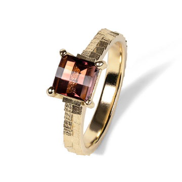 Jo Hayes Ward | Jewellery Designer London| Design led fine jewellery | Unique gems | Pink tourmaline square band