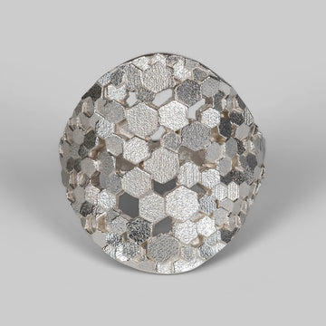 Large Chaos Hex Shield ring