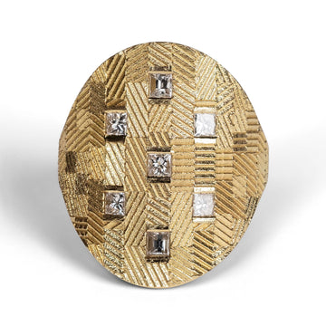 Large Contour Shield ring