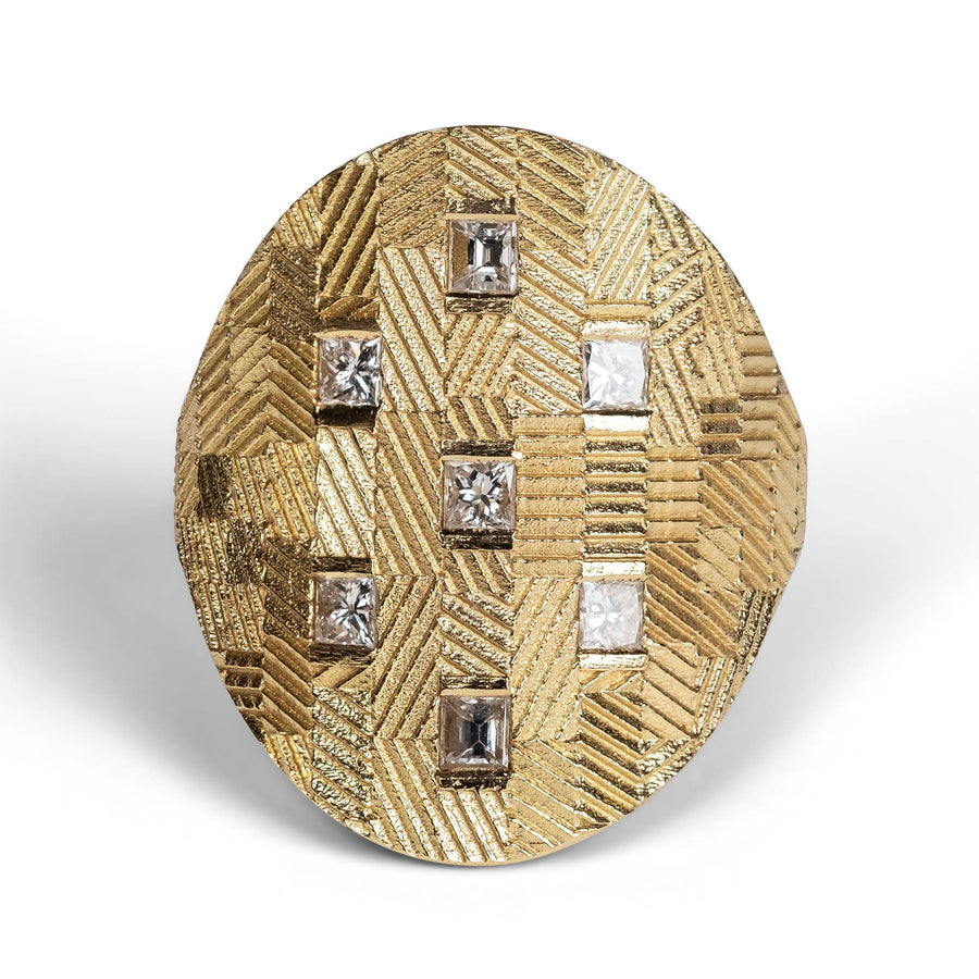 Large Contour Shield ring