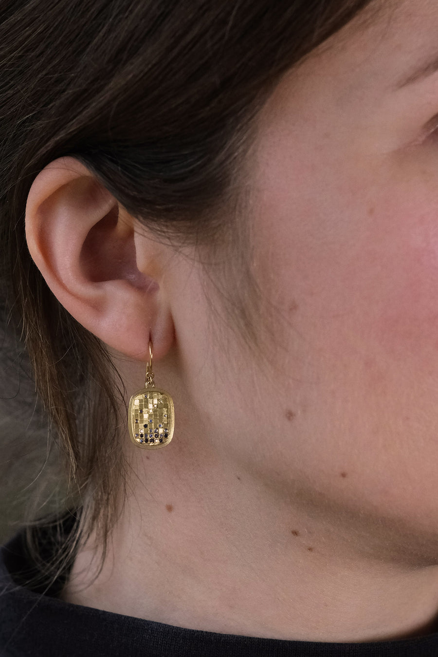 Lozenge Oval Stratus drop earrings