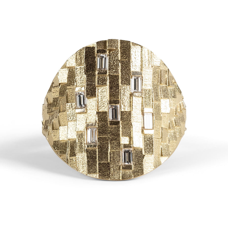 Medium Deco Shield ring