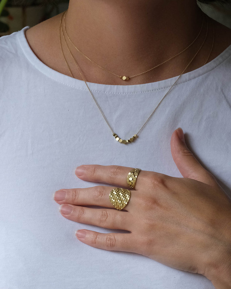 Medium Hex shield ring