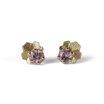 Jo Hayes Ward | Jewellery Designer London| Design led fine jewellery | Unique gems | Baby pink sapphire earrings