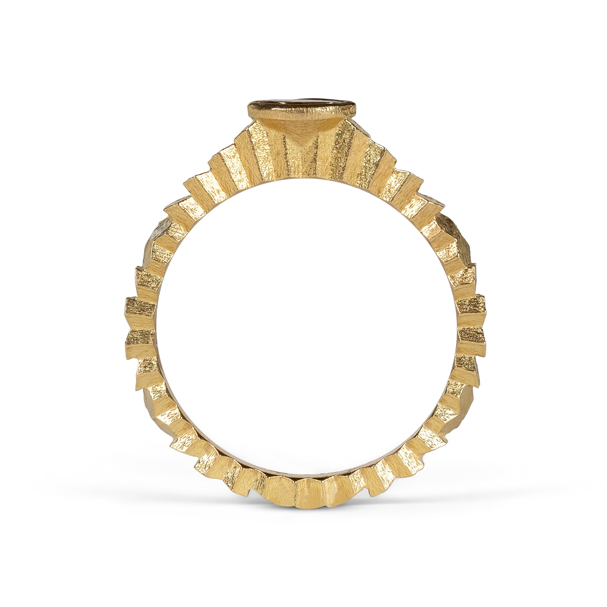 Single hex ring with Marquise cut diamond – Jo Hayes Ward
