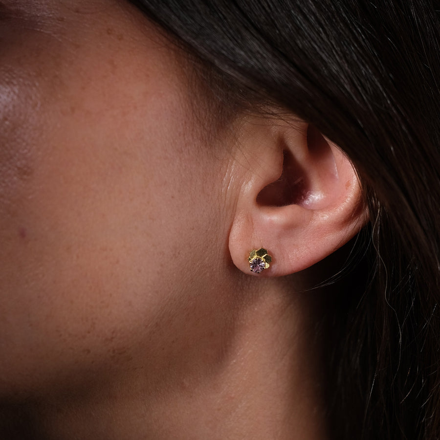 Jo Hayes Ward | Jewellery Designer London| Design led fine jewellery | Unique gems | Baby pink sapphire earrings