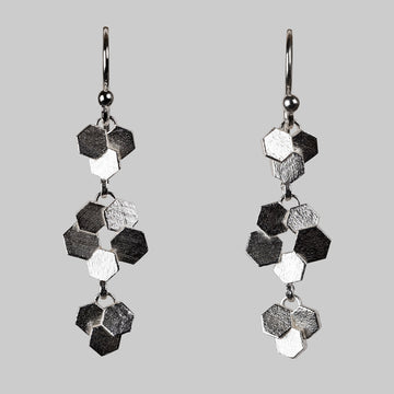 Triple Chaos Hex Dangle Earrings