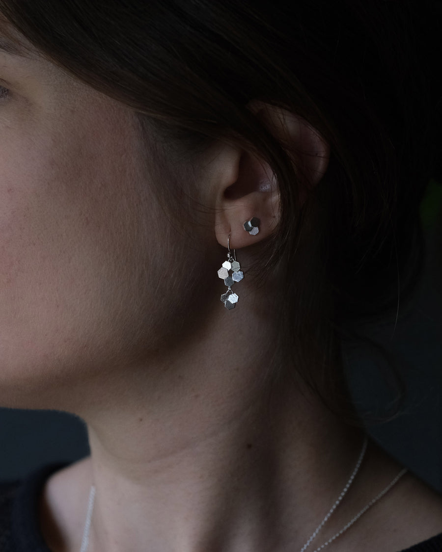 Double CHaos Hex Dangle earrings