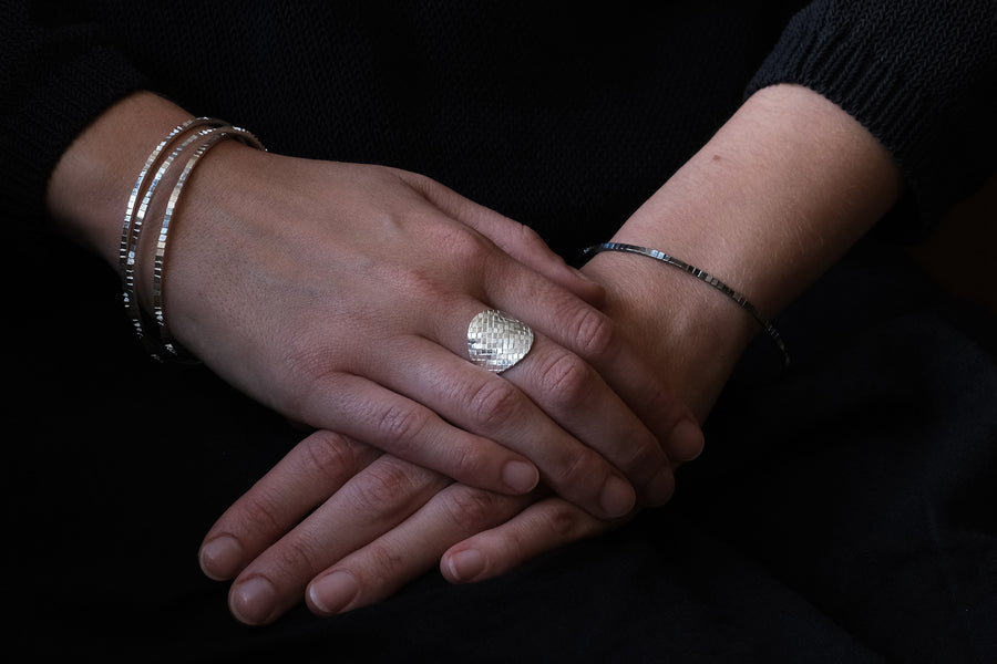 Medium Square Shield Ring