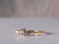 1.5mm Triangle band with 4mm triangular rosecut diamond