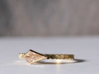 Single hex ring with Kite shaped diamond