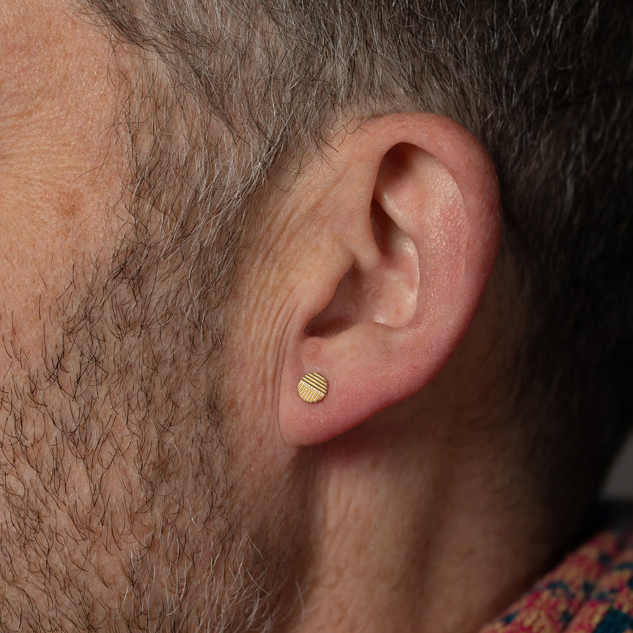 6mm contour disc Stud earrings