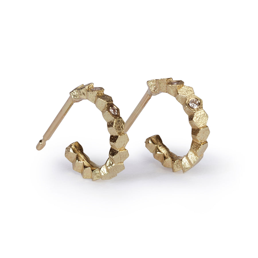 19mm Single Hex Hoop Earrings