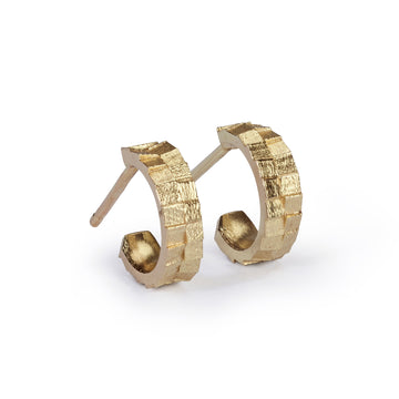 10mm double square hoop earrings