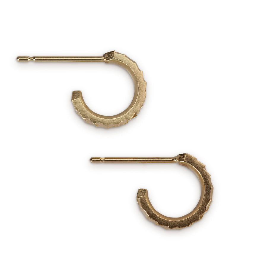 10mm single square hoop earrings