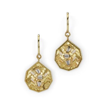 12mm chaos parquet koin drop earrings