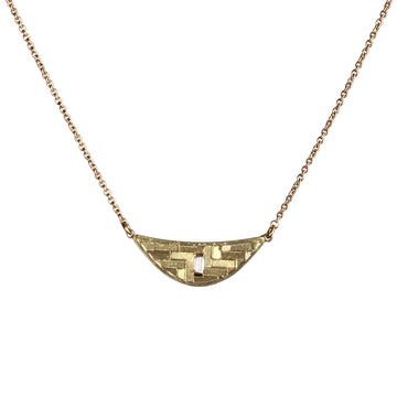 20x7mm Parquet Crescent Necklace