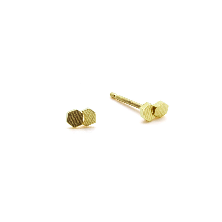 Two chaos Hex Stud earrings