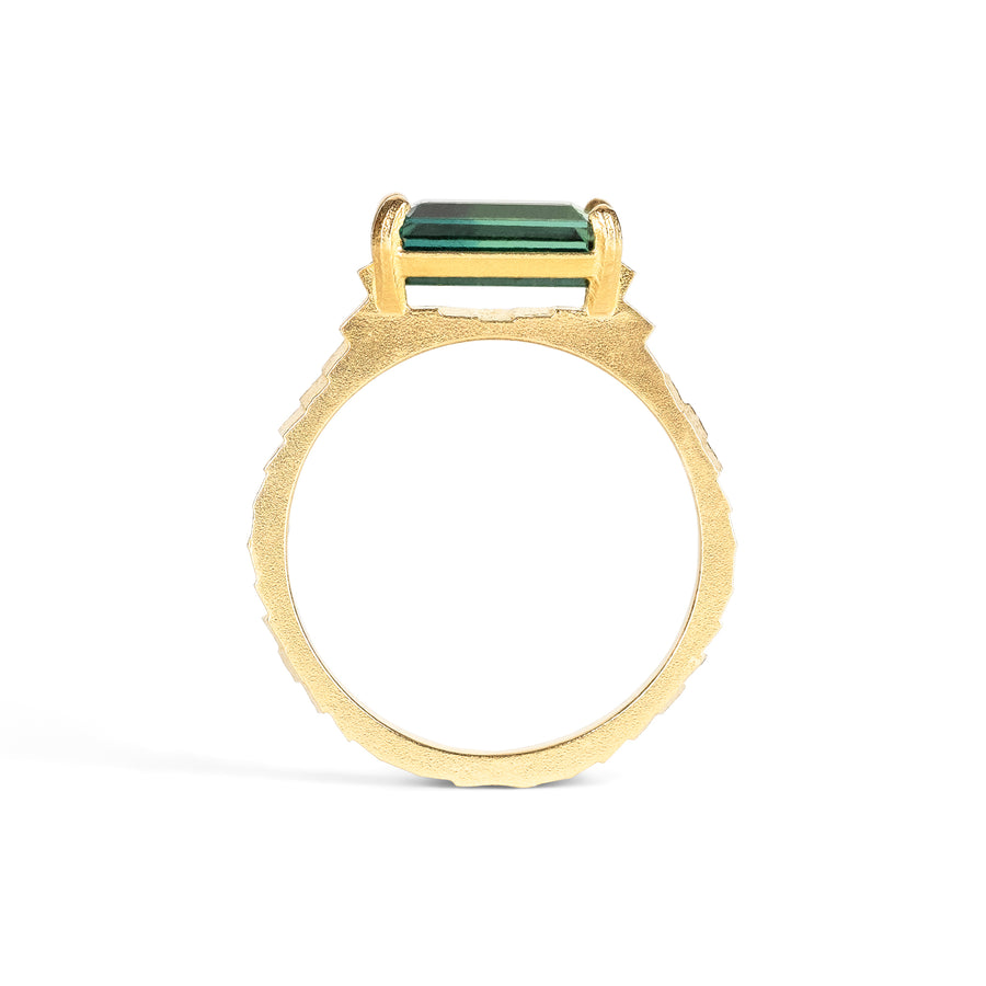 2mm square band with Tourmaline