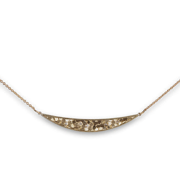 40x5mm Hex Crescent Necklace