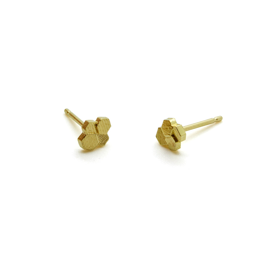 Four chaos Hex Stud earrings