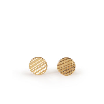 4mm Contour disc stud earrings