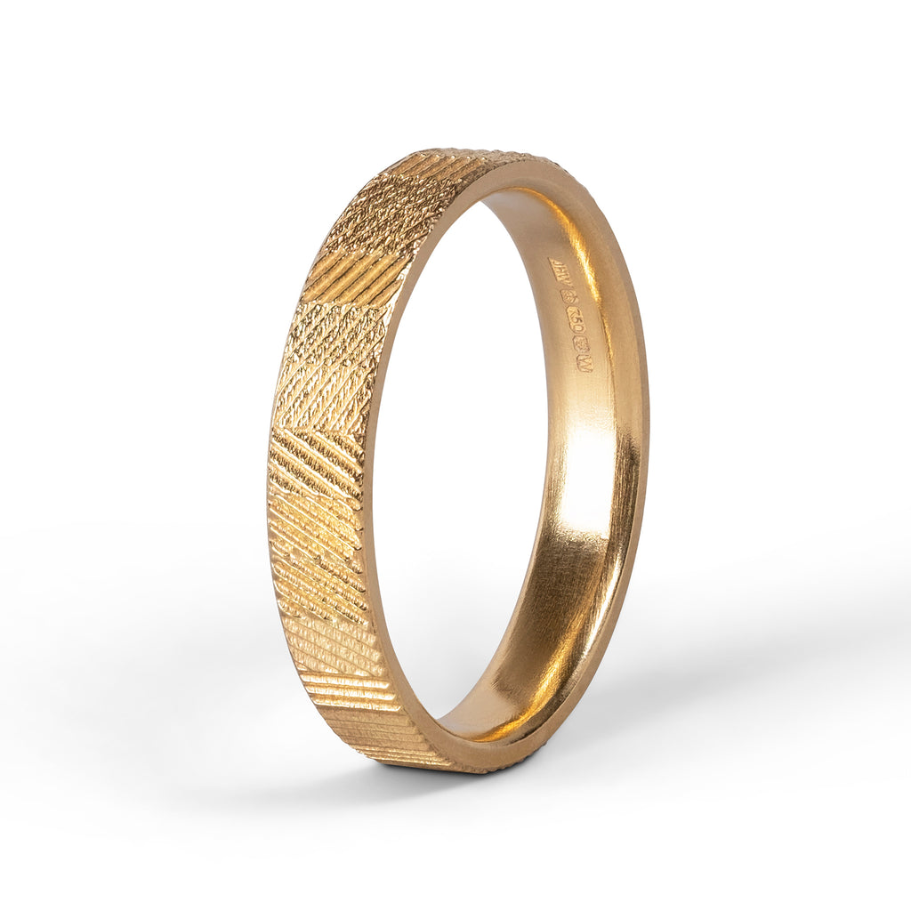 4mm Mixed Pattern Contour ring
