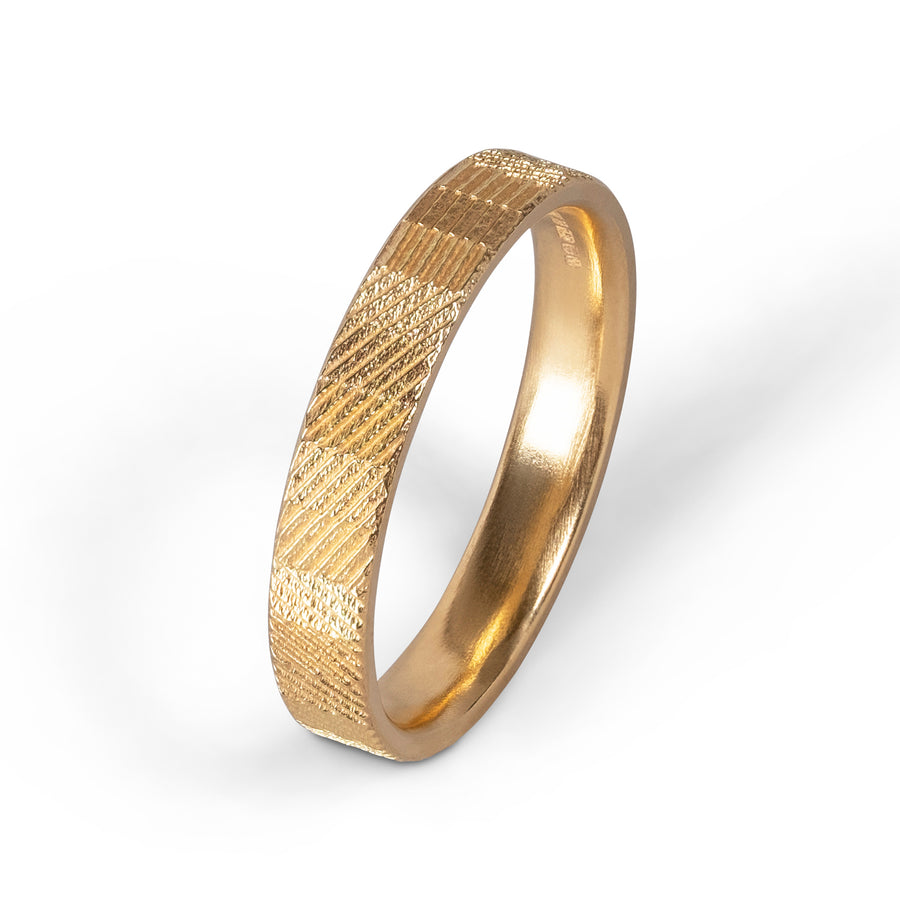 4mm Mixed Pattern Contour ring