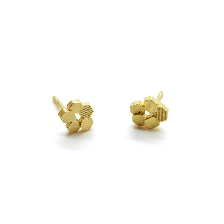 Five chaos Hex Stud earrings