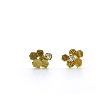 Six chaos Hex Stud earrings