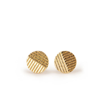 6mm contour disc Stud earrings