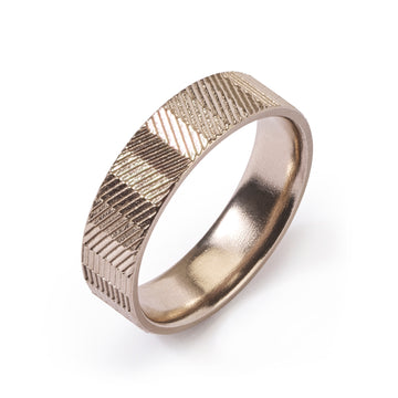 6mm Mixed Pattern Contour Ring