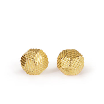 8mm Domed Contour Stud Earrings