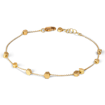 9 Chain hex bead bracelet